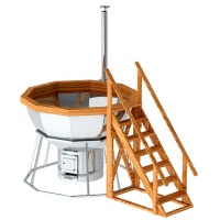 Банный чан 10 граней на подставке с печью